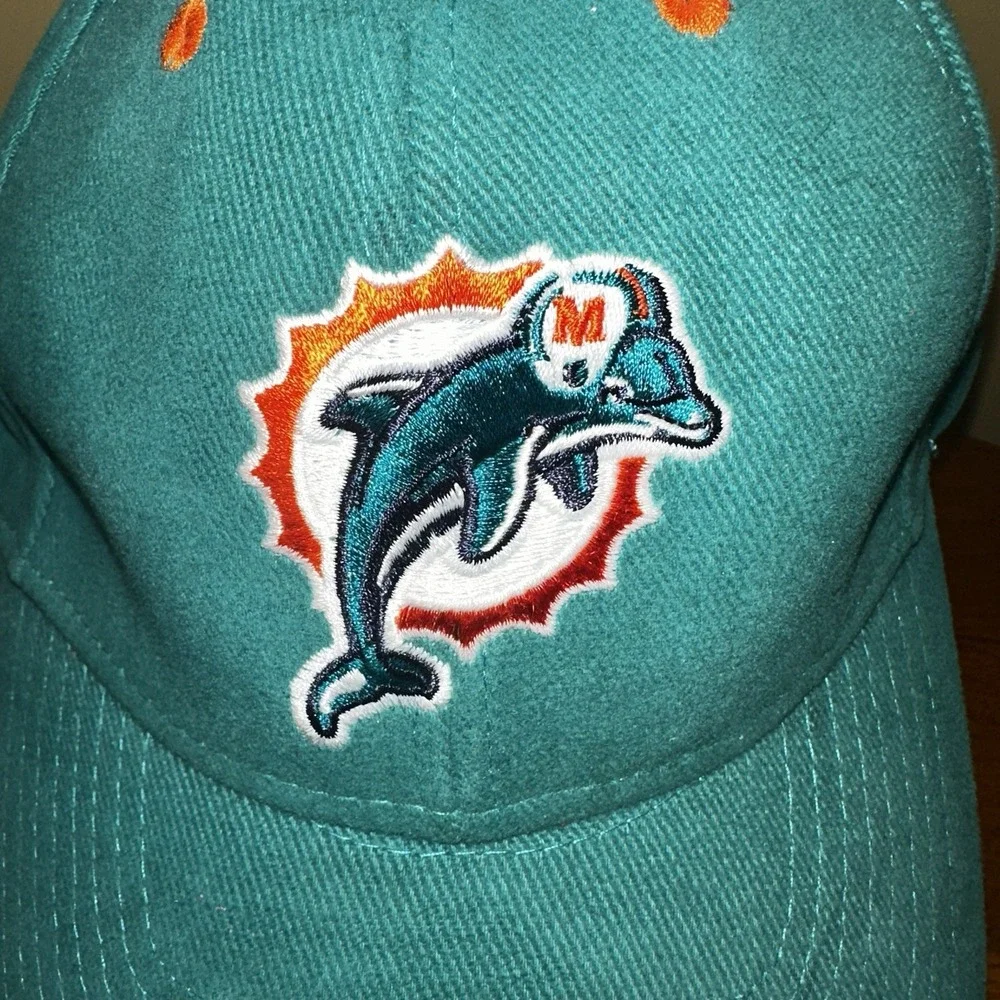 New Vintage Miami Dolphins Logo Hat Cap by NFL‎ Team Micro Corduroy One Size